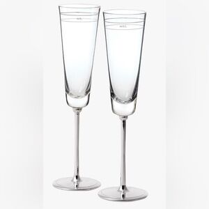Kate Spade Darling Point™ "Mr." and "Mrs." 2-piece Champagne Flute Set
